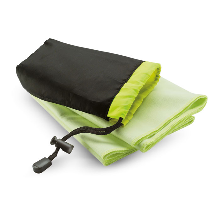 DRYE - Sporthanddoekje in nylon zakje - met logo of onbedrukt bestellen - Groen