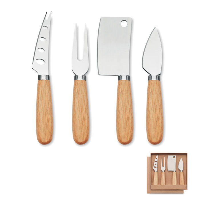CAMEMBERT - Set van 4 kaasmessen - voor bedrijven en relatiegeschenken
