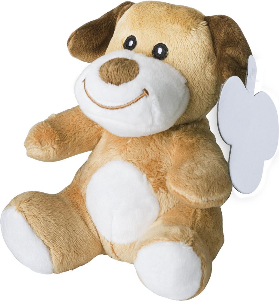 Pluche knuffelhond Valentina - bedrukt of onbedrukt verkrijgbaar