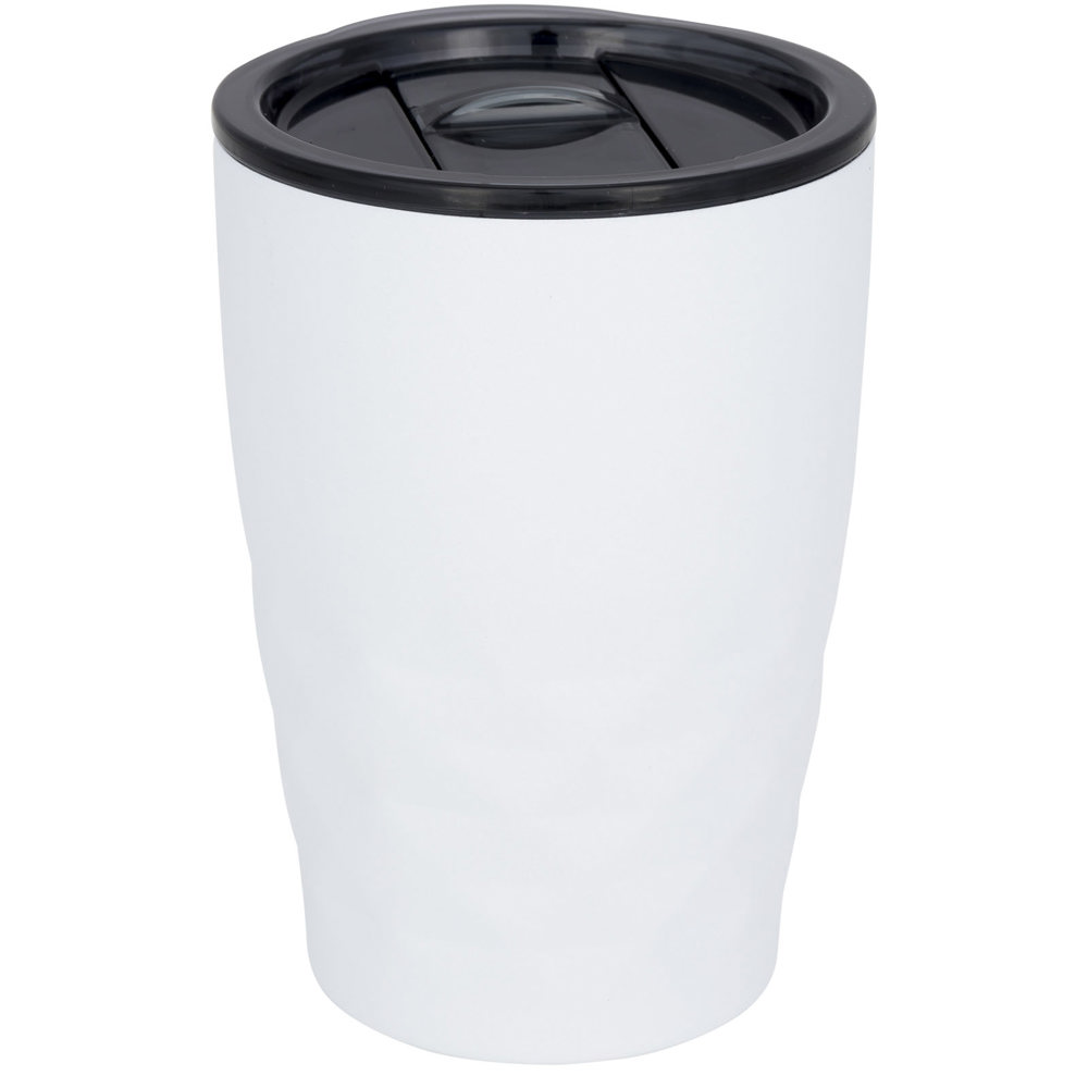 Geo 350 ml koper vacuüm geïsoleerde beker - voor bedrijven en relatiegeschenken - Wit