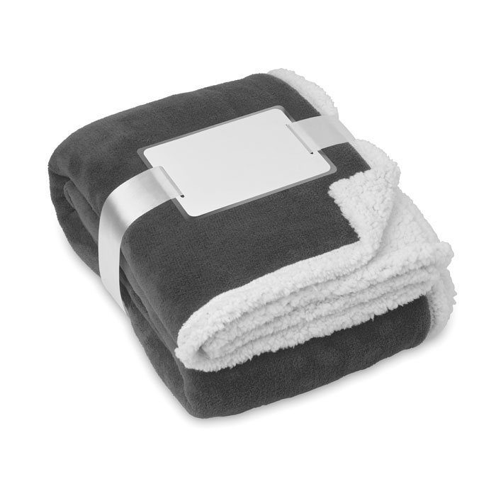 ZERMATT - Dekens, koraal fleece/sherpa - kopen of bedrukken - Grijs