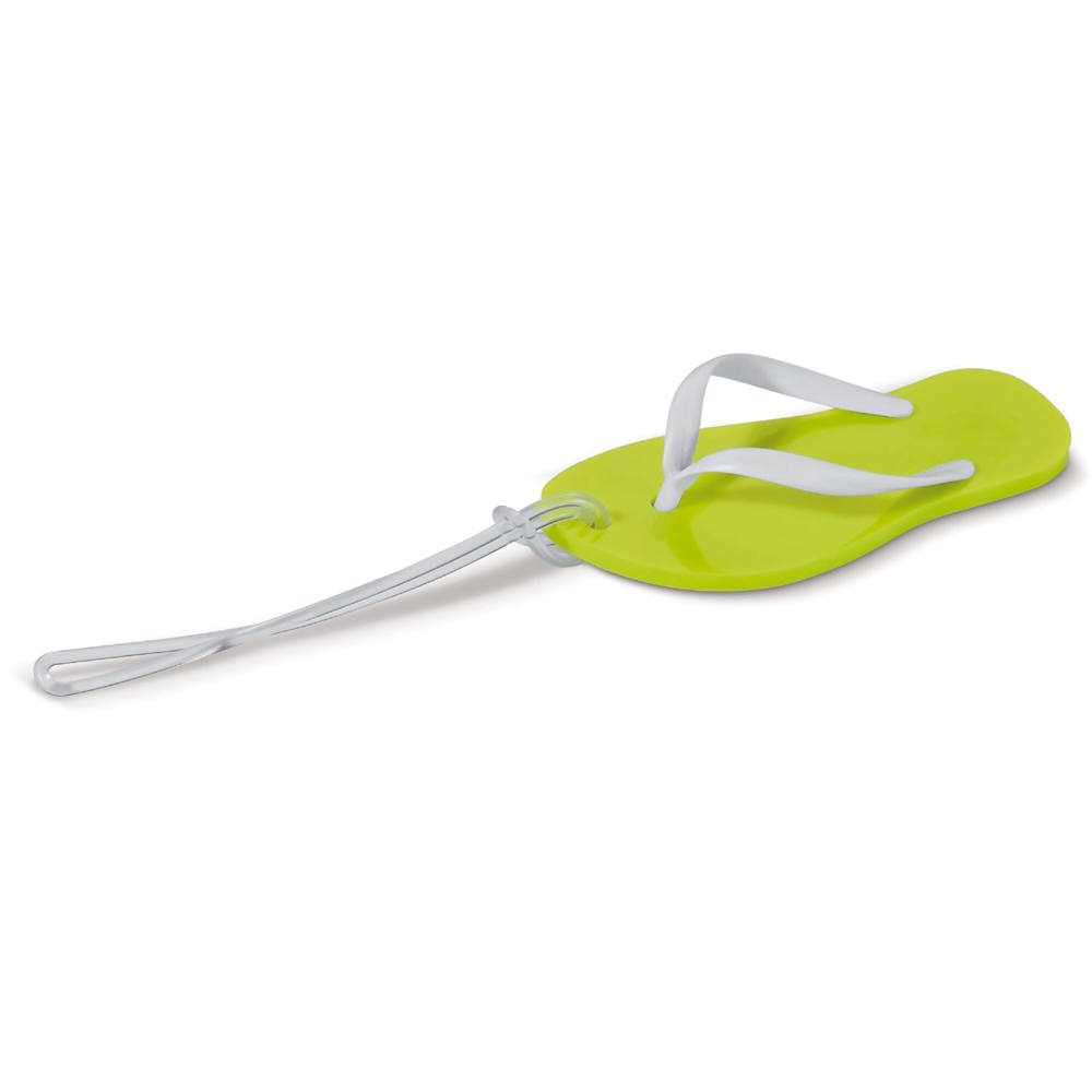 Bagagelabel slipper - kopen of bedrukken - lichtgroen