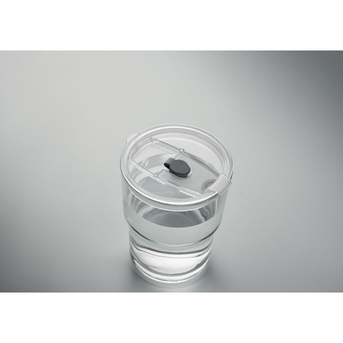 SIP - Glazen beker met rietje 400ml