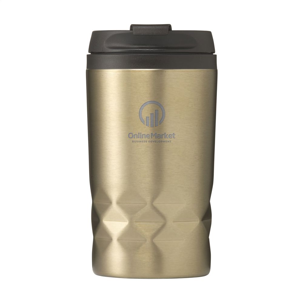 Graphic Mini Mug RCS Recycled Steel 250 ml thermosbeker - bedrukt of onbedrukt verkrijgbaar - Beige