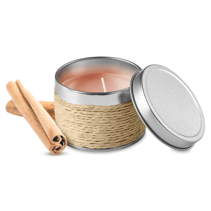 DELICIOUS - Geurkaars in blikje - voor bedrijven en relatiegeschenken - Beige