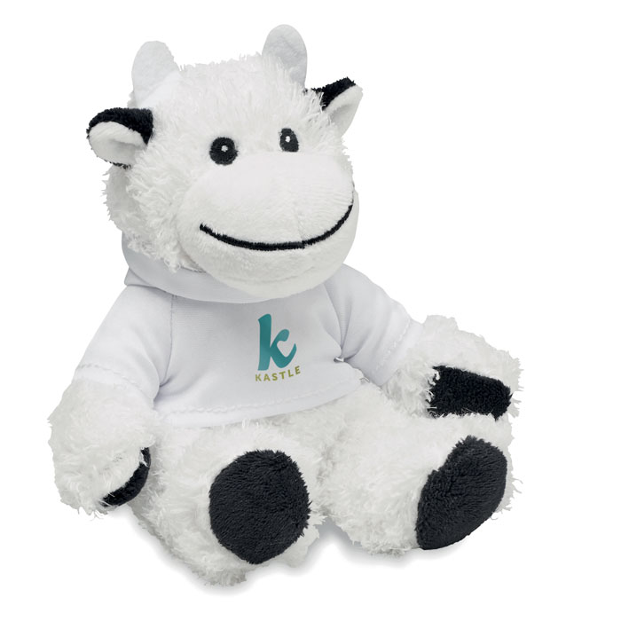 MANNY - Pluchen koe met hoodie - kopen of bedrukken