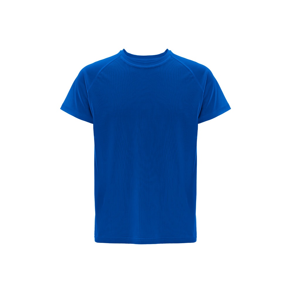 THC MOVE. Technisch T-shirt met korte mouwen in polyester - met logo of onbedrukt bestellen - Royal Blauw