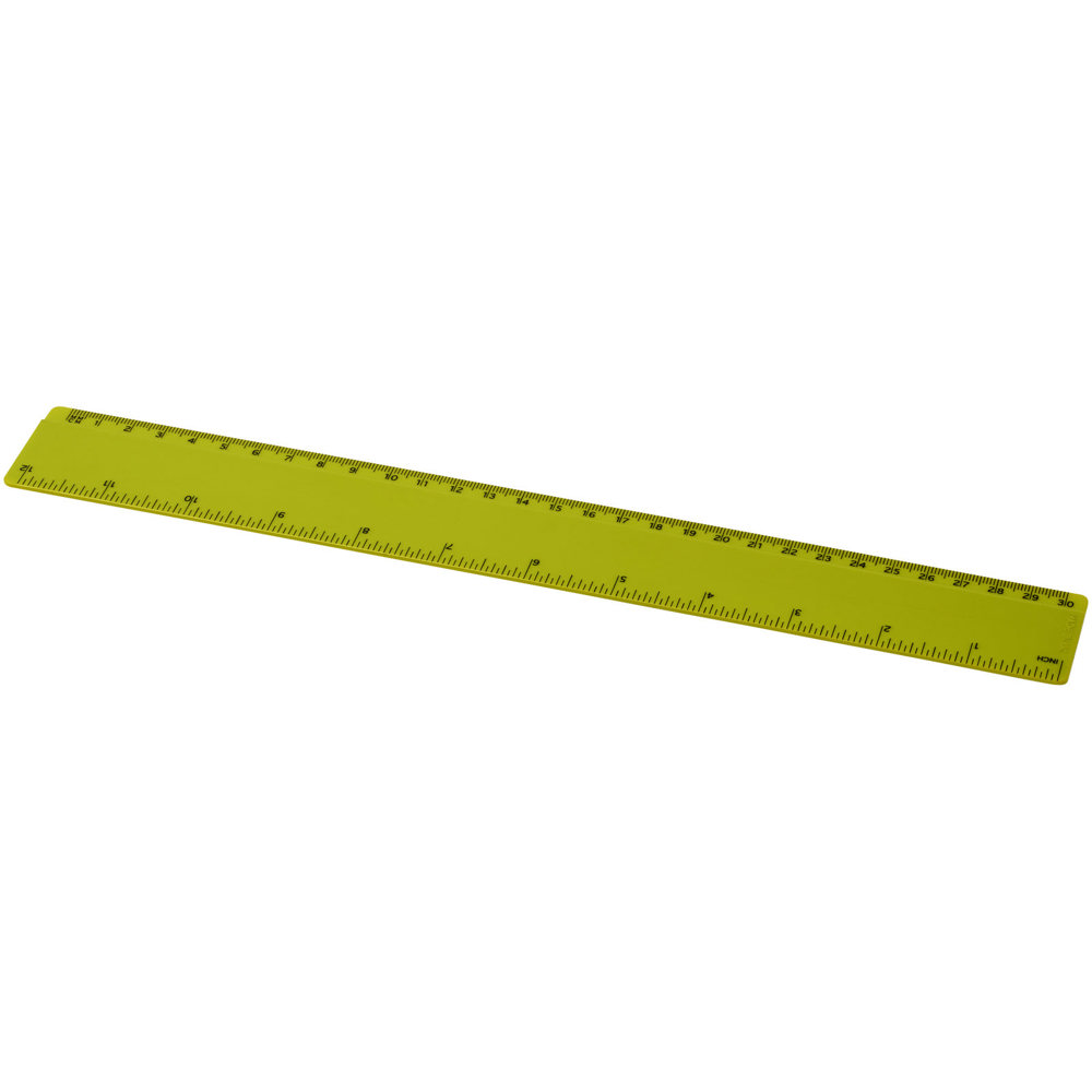 Renzo 30 cm kunststof liniaal - met logo of onbedrukt bestellen - Lime