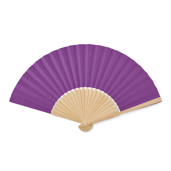 FANNY PAPER - Waaier bamboe - met logo of onbedrukt bestellen - violet