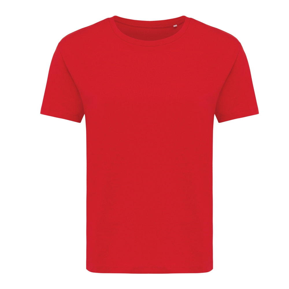 IQONIQ Yala dames lichtgewicht gerecycled katoen t-shirt - bedrukt of onbedrukt verkrijgbaar - rood (± PMS 19-1757 TCX)