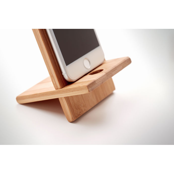 WHIPPY - Bamboe telefoonhouder - met logo of onbedrukt bestellen