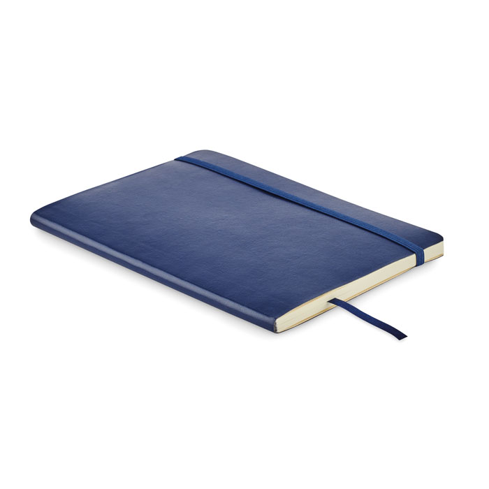 BRETA - A5 gerecycled notitieboek - bedrukt of onbedrukt verkrijgbaar - Blauw