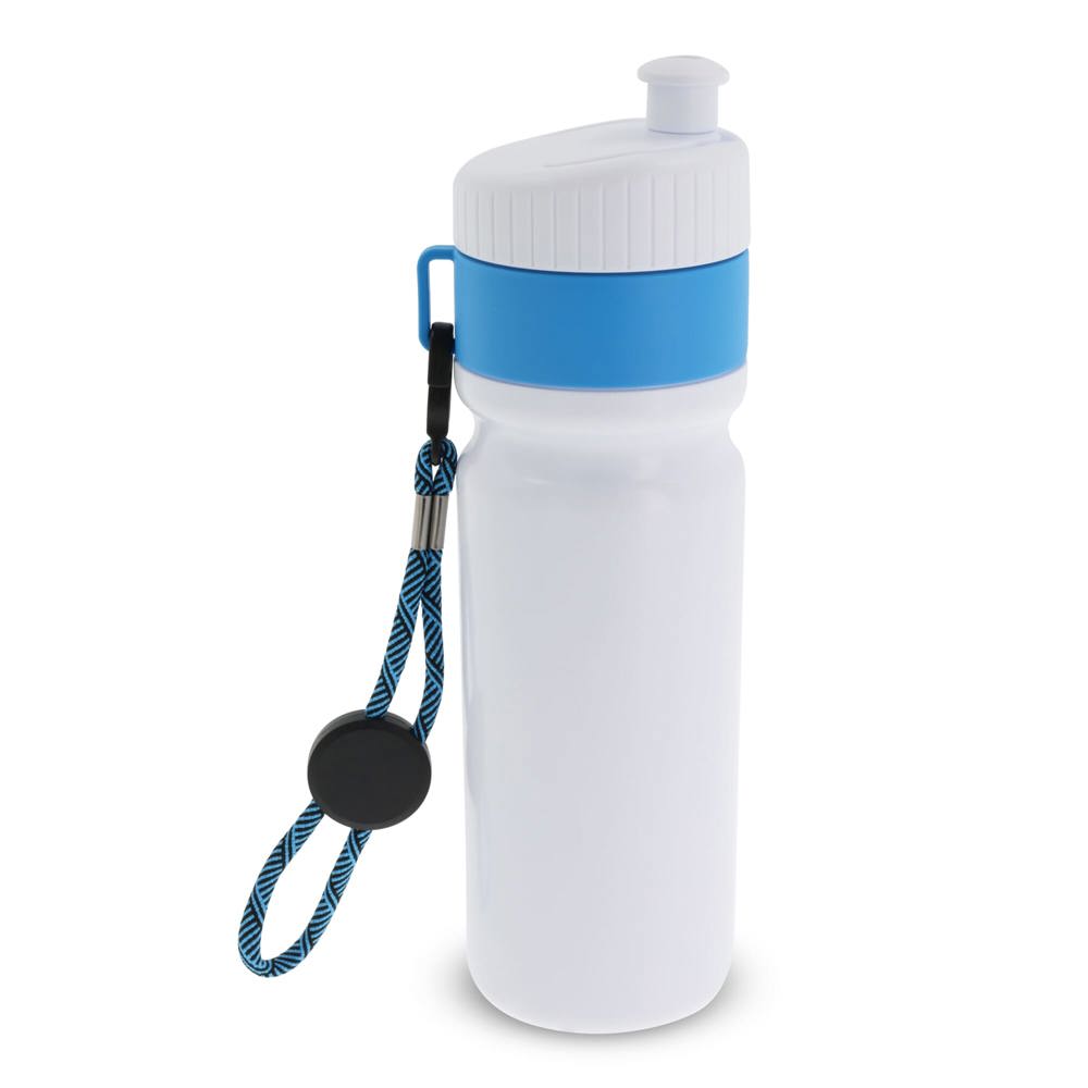Sportbidon met rand en koord 750ml