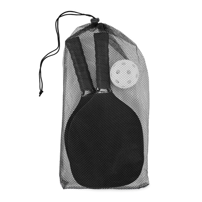SETTY - Pickleball peddel set - kopen of bedrukken - Zwart