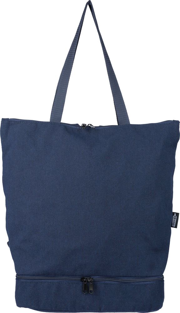 Gerecyclede polycotton (330 gsm) totepack Osric - voor bedrijven en relatiegeschenken - blauw