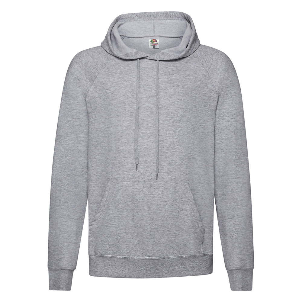Volwassene Sweatshirt Lightweight Hooded S - GRI