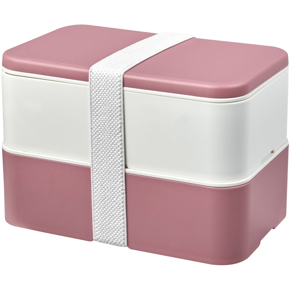 MIYO Renew 700+700 ml dubbellaagse lunchbox - bedrukt of onbedrukt verkrijgbaar - Roze, Ivoorwit, Wit