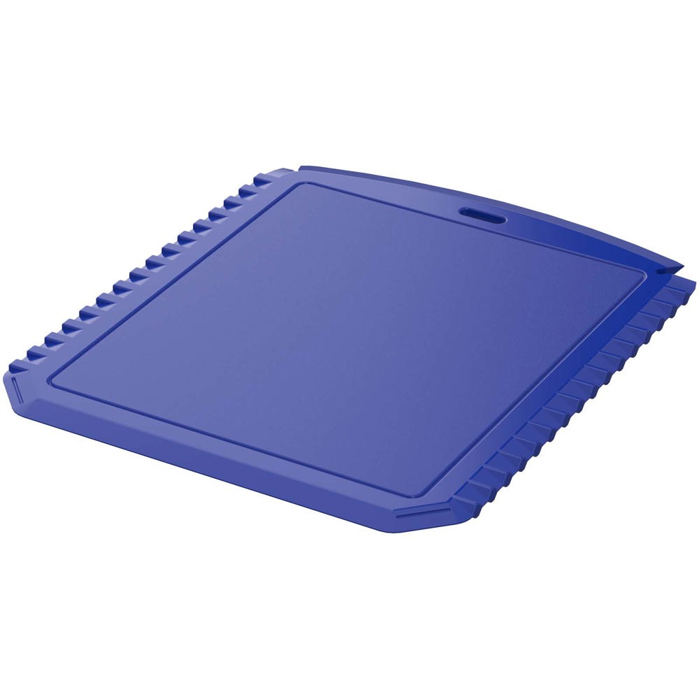 Thrym rechthoekige ijskrabber van gerecycled plastic - met logo of onbedrukt bestellen - blauw