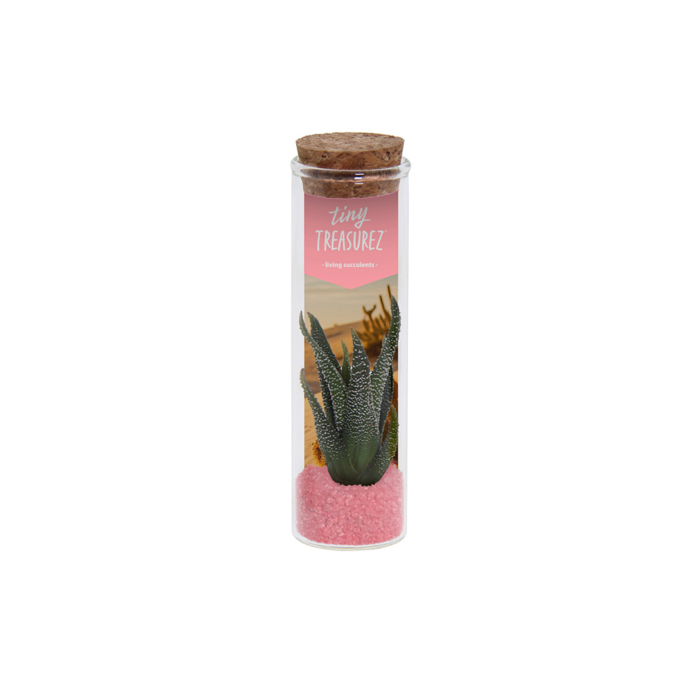 Tiny Treasurez® - Message in a bottle small - met logo of onbedrukt bestellen - licht roze