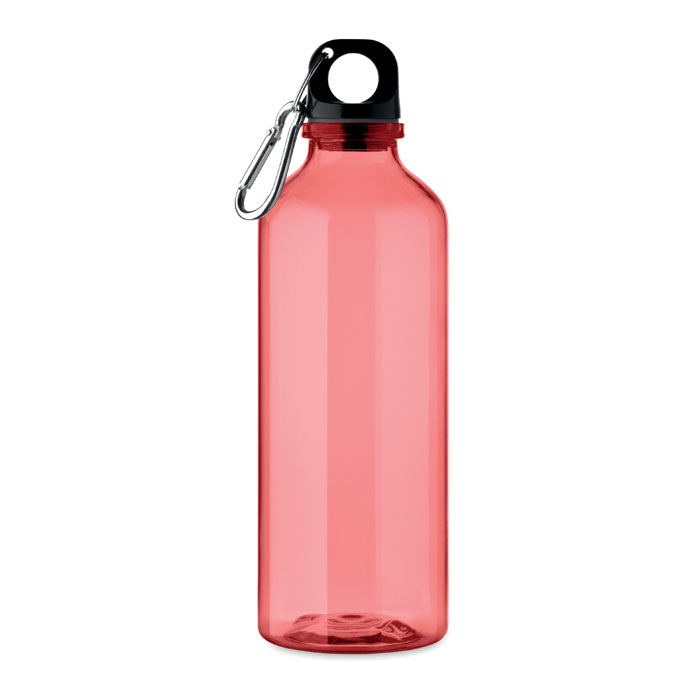 MOSS RE500 - RPET fles 500ml - bedrukt of onbedrukt verkrijgbaar - Transparant Rood