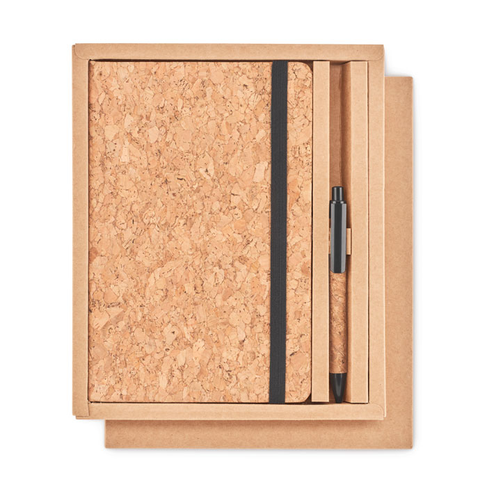 SUBER SET - A5 kurk notitieboek balpen set