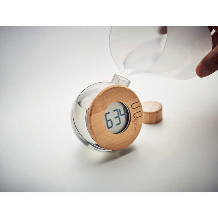 DROPPY LUX - Water bamboe LCD klok