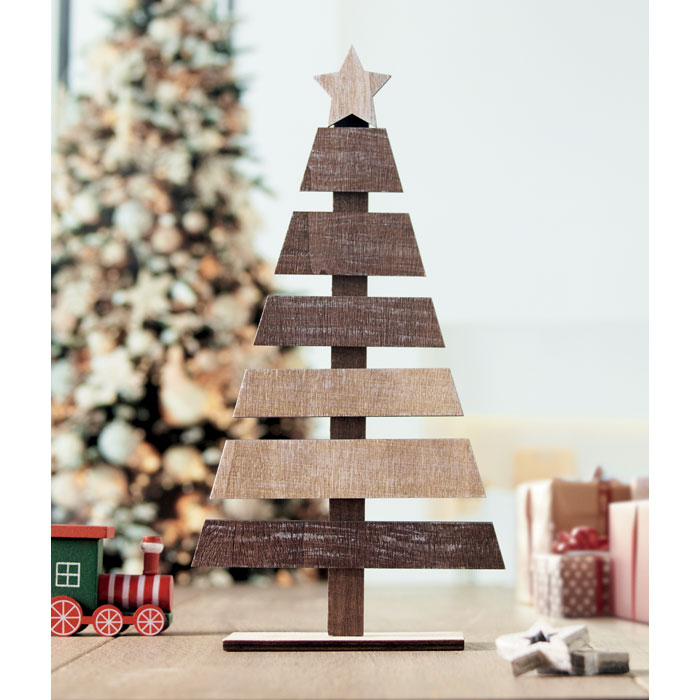 PUINEN - Houten kerstboom - bedrukt of onbedrukt verkrijgbaar