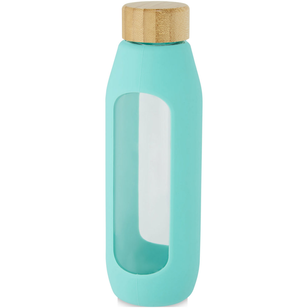 Tidan fles van 600 ml in borosilicaatglas met siliconen grip