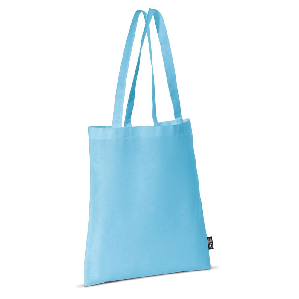 Schoudertas non-woven 75g/m² - bedrukt of onbedrukt verkrijgbaar - Lichtblauw