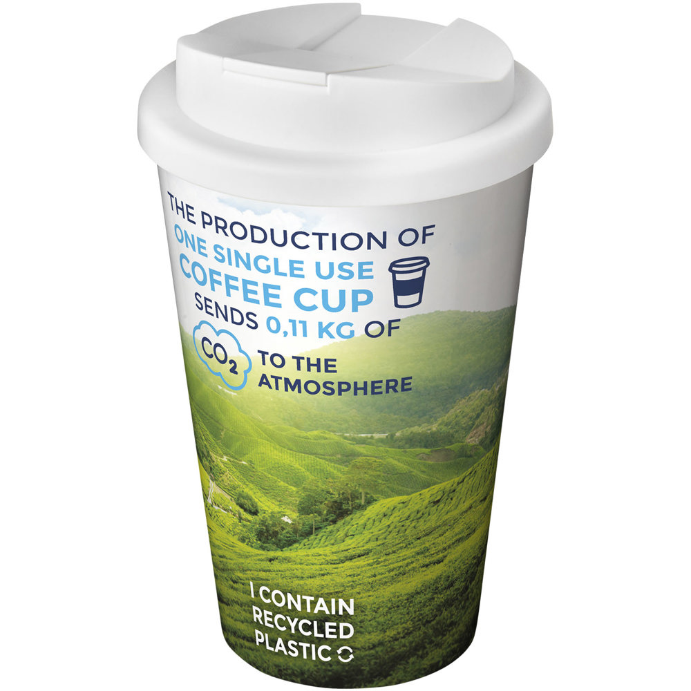 Brite-Americano® 350 ml geïsoleerde beker - voor bedrijven en relatiegeschenken - wit