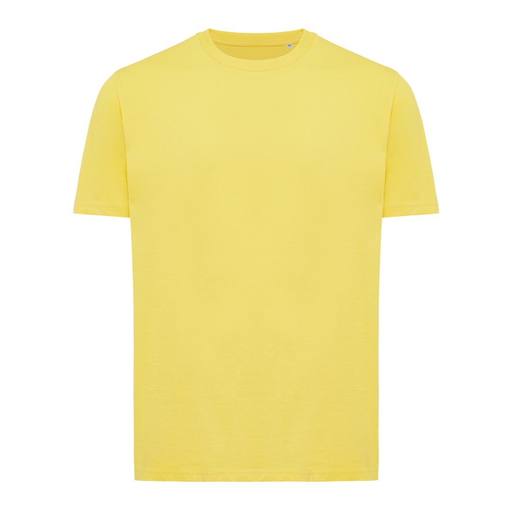 IQONIQ Sierra lichtgewicht gerecycled katoen t-shirt - voor bedrijven en relatiegeschenken - geel (± PMS 13-0759 TCX)