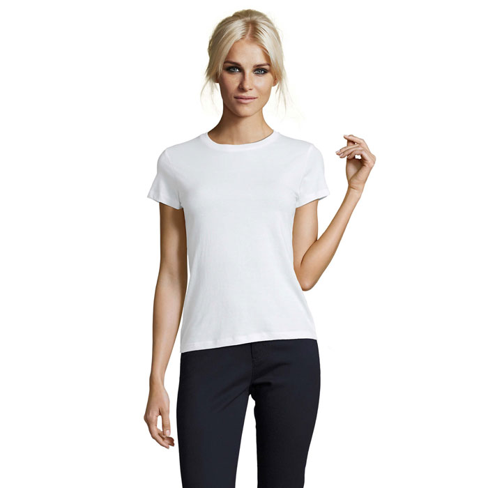 REGENT WOMEN - REGENT dames t-shirt 150g - bedrukt of onbedrukt verkrijgbaar - wit