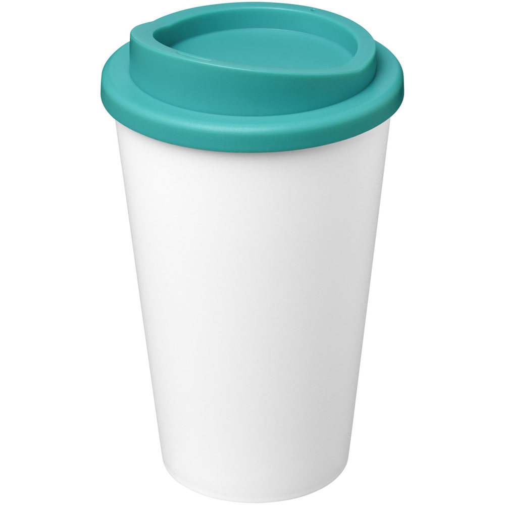 Americano® Eco 350 ml gerecyclede drinkbeker - kopen of bedrukken - Wit, Aquablauw