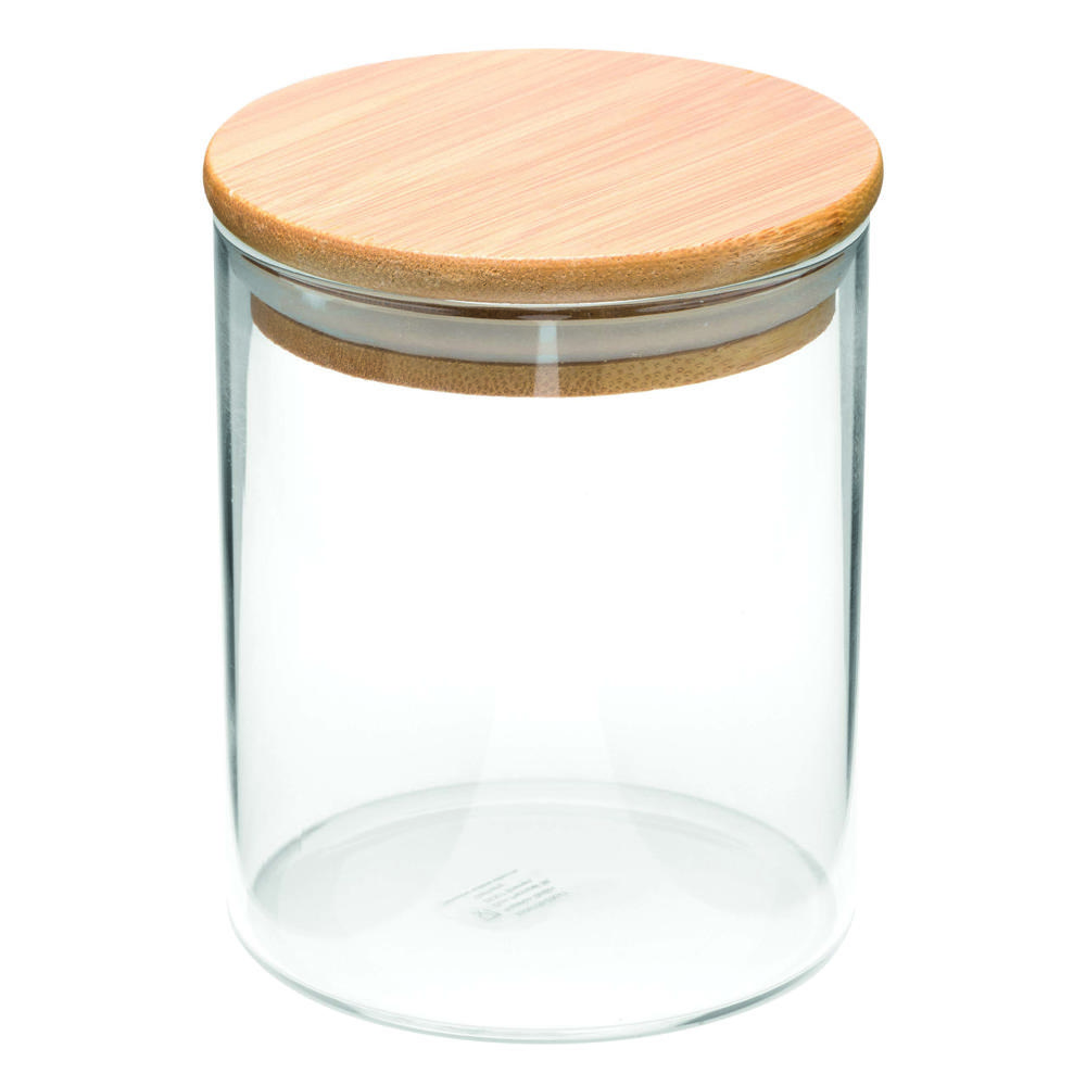 ECO STORAGE S - Glazen voorraadpot, kruiden enz., inhoud ca. 450 ml. - bedrukt of onbedrukt verkrijgbaar