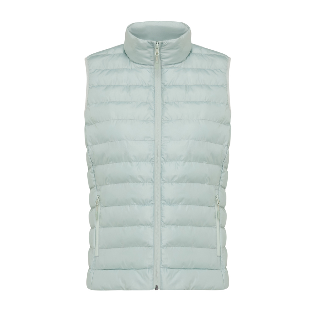 IQONIQ Meru dames gerecycled polyester bodywarmer - voor bedrijven en relatiegeschenken - iceberg green (± PMS 15-5205 TCX)