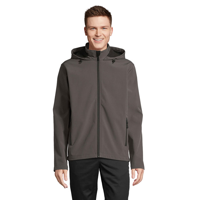 RACE HOODED MEN - RACE MEN HOODED JACKET - kopen of bedrukken - Houtskool Grijs