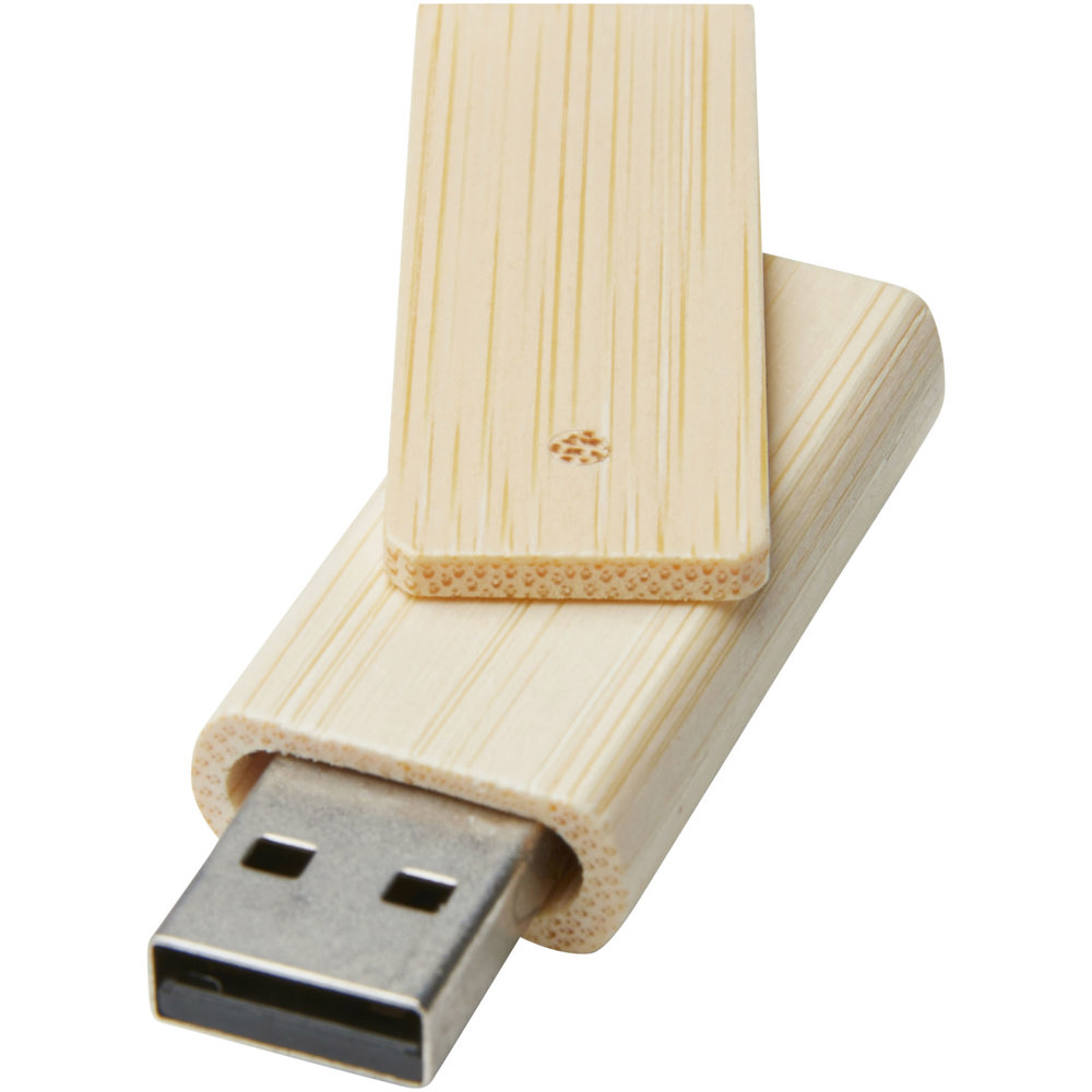Rotate USB flashdrive van 4 GB van bamboe - bedrukt of onbedrukt verkrijgbaar