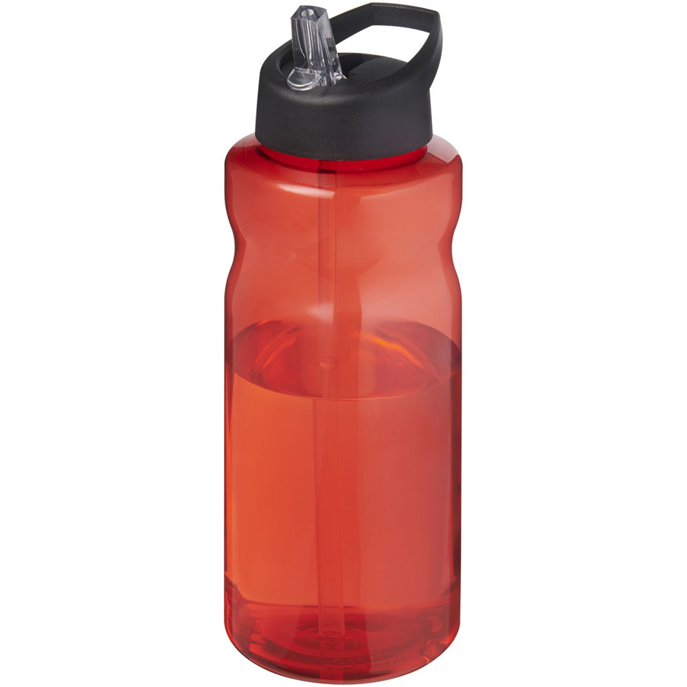 H2O Active® Eco Big Base 1 l drinkfles met tuitdeksel - bedrukt of onbedrukt verkrijgbaar - Rood, Zwart