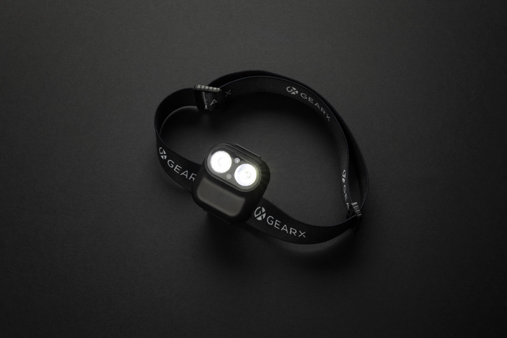 Gear X RCS recycled plastic hoofd lamp met motion sensor