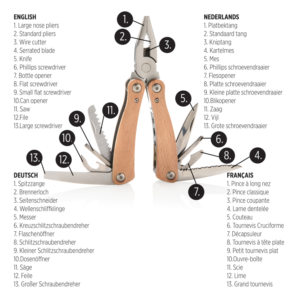 Houten multitool