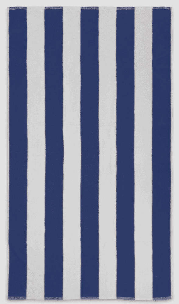 Sophie Muval strandhanddoek 180x100 cm, 450 gr/m² - bedrukt of onbedrukt verkrijgbaar - Navy (PMS 533c) / Wit