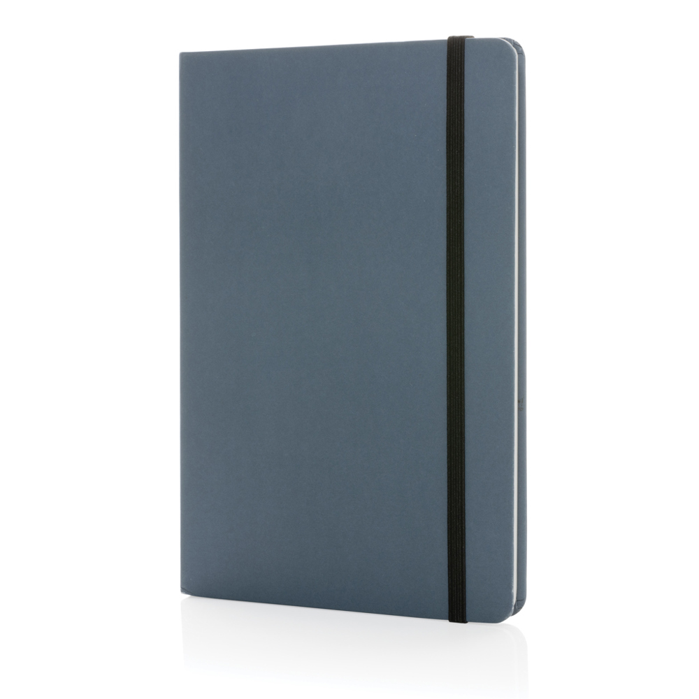 Craftstone A5 gerecycled kraft- en steenpapier notitieboek - bedrukt of onbedrukt verkrijgbaar - blauw (± PMS 2377C)