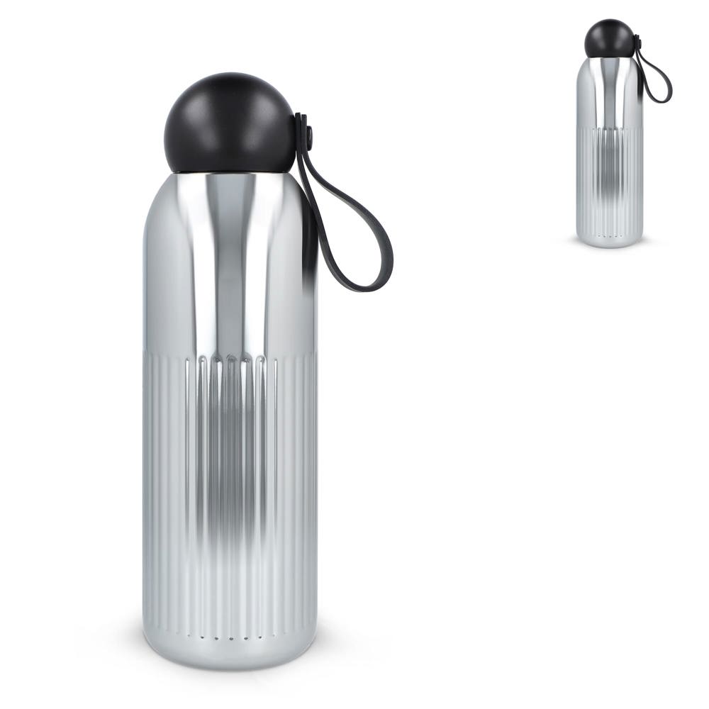 Sagaform Tekla stalen fles chroom (gerecycled) 500 ml - voor bedrijven en relatiegeschenken