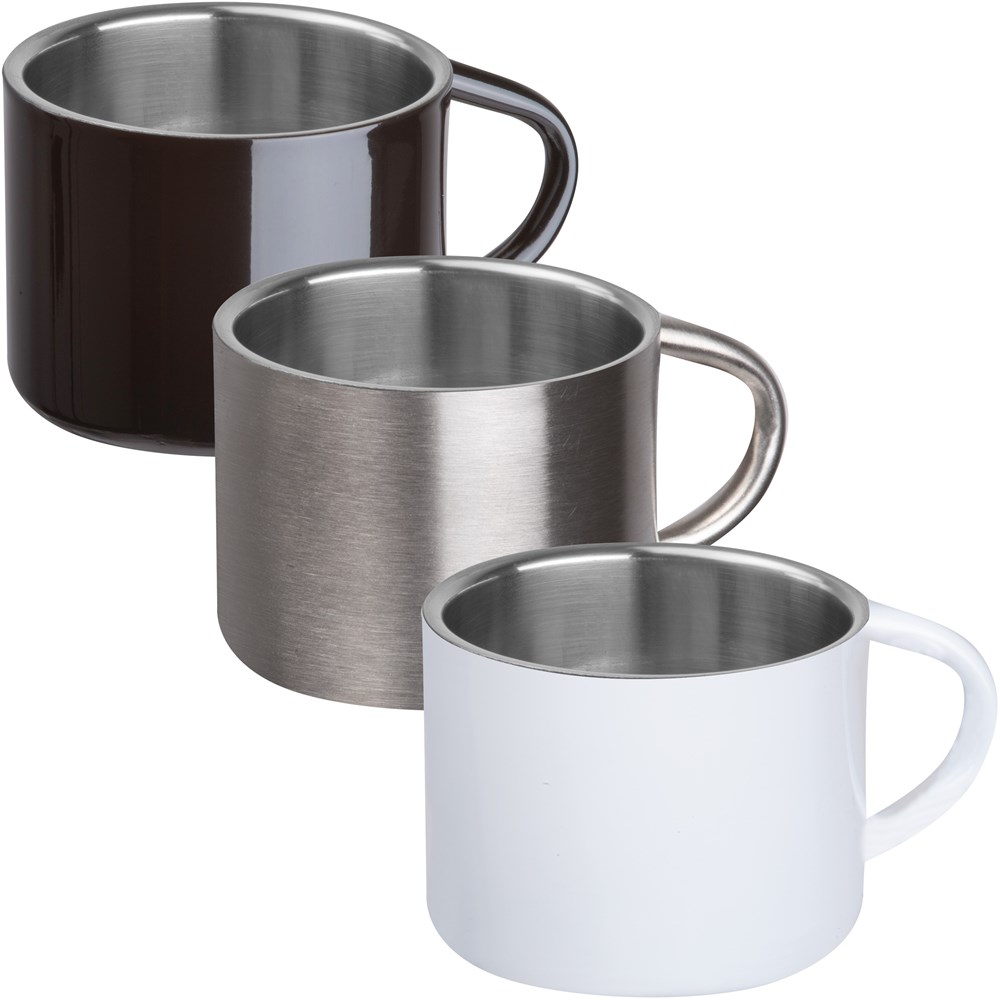 Dubbelwandig espressokopje van rvs, 60 ml - met logo of onbedrukt bestellen