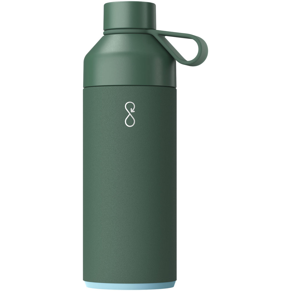 Big Ocean Bottle 1000 ml vacuümgeïsoleerde waterfles - voor bedrijven en relatiegeschenken - Bosgroen
