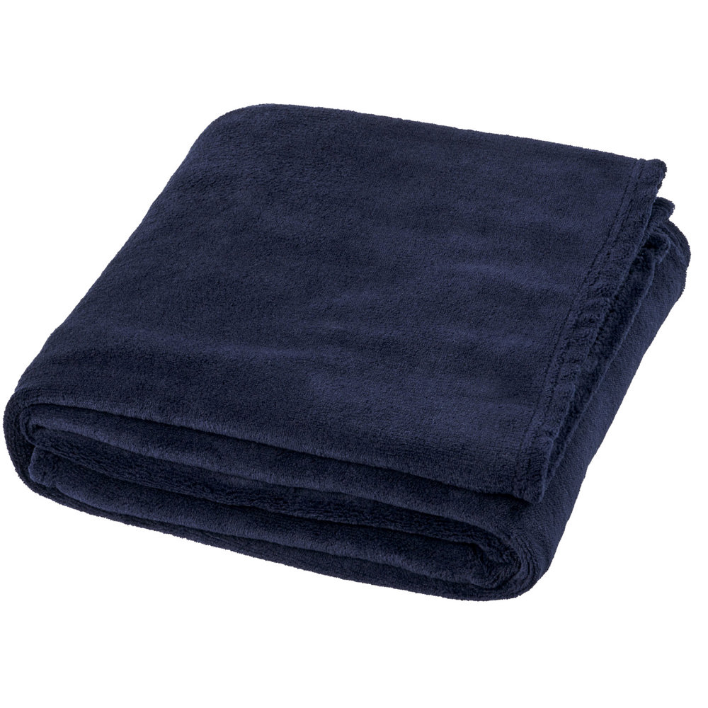 Bay extra zachte fleece deken - voor bedrijven en relatiegeschenken - donkerblauw