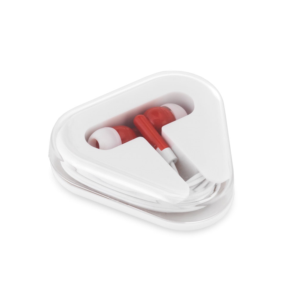 FARADAY. Koptelefoon met 1.25 m ABS-kabel - voor bedrijven en relatiegeschenken - Rood