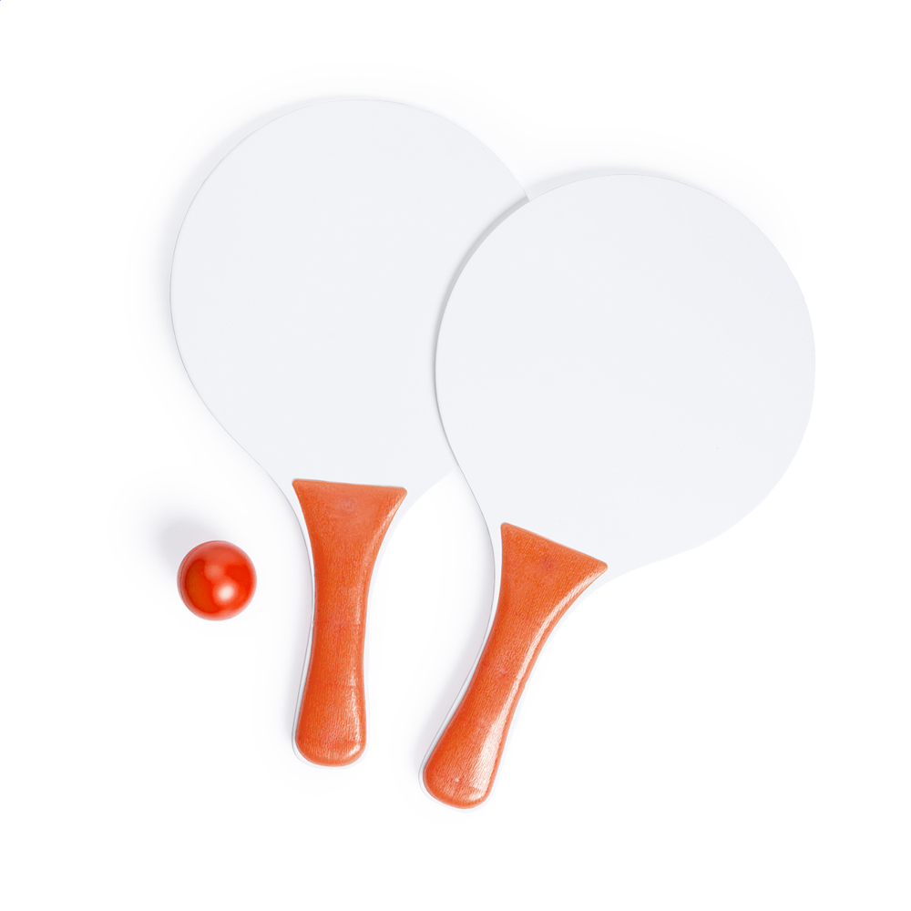 Negril - strandtennis - bedrukt of onbedrukt verkrijgbaar - oranje/wit