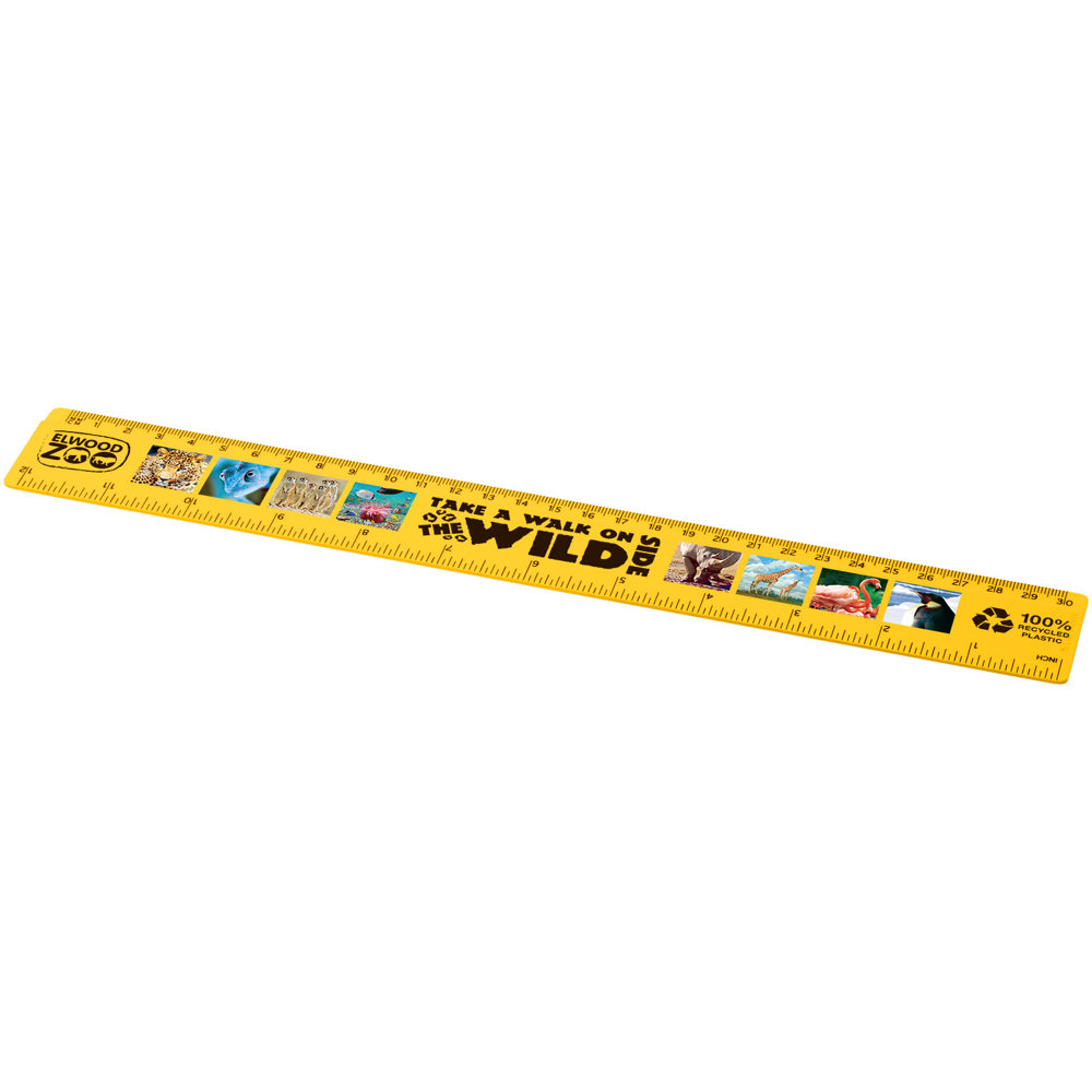 Refari liniaal van 30 cm van gerecycled plastic