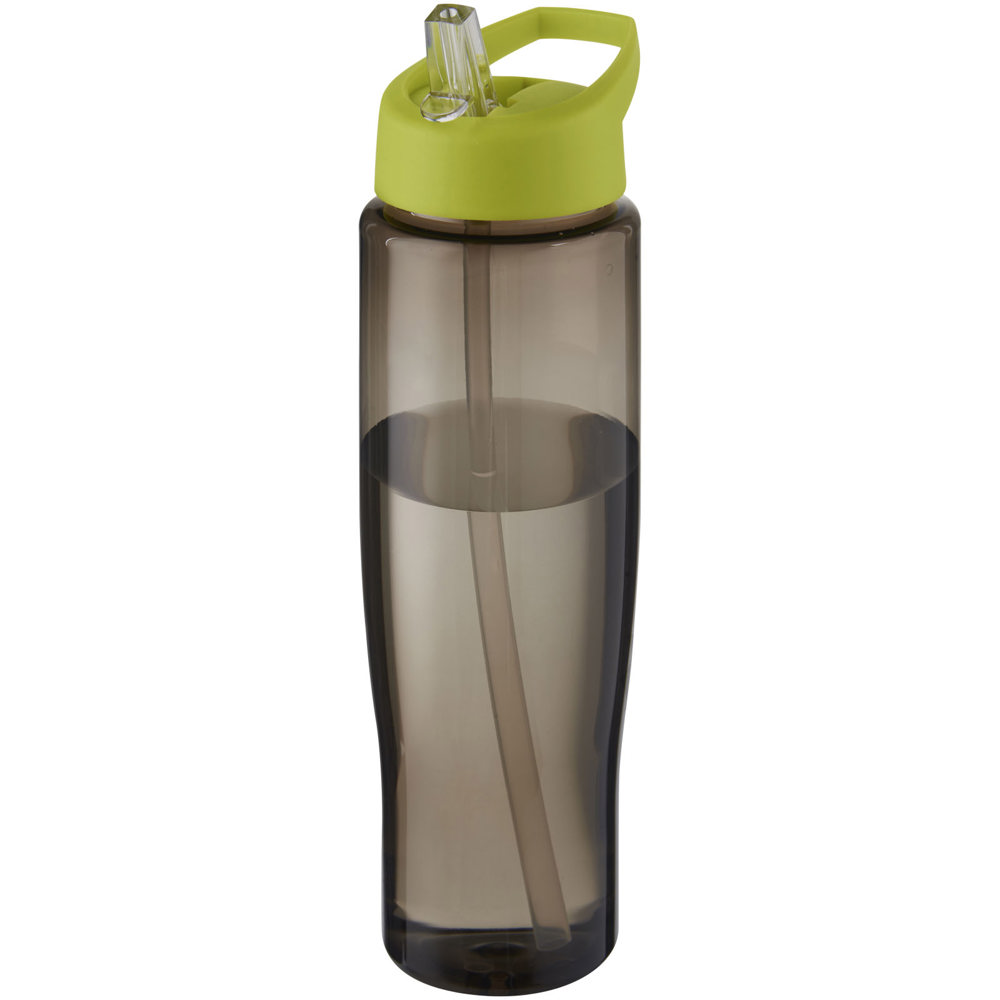 H2O Active® Eco Tempo drinkfles van 700 ml met tuitdeksel - bedrukt of onbedrukt verkrijgbaar - Lime, Houtskool